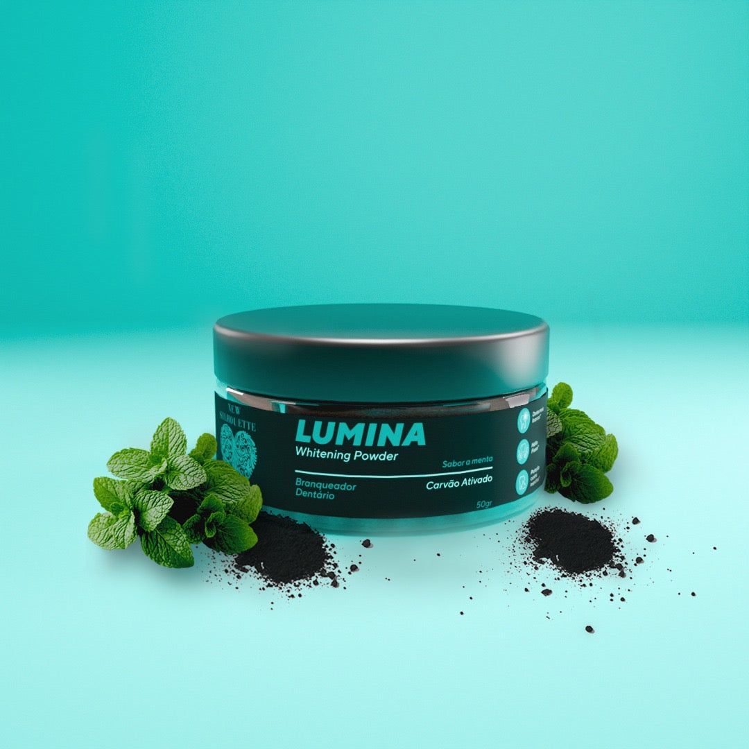 LUMINA New Silhouette – Branqueador Dentário em Pó para Sorriso Mais Branco e Luminoso